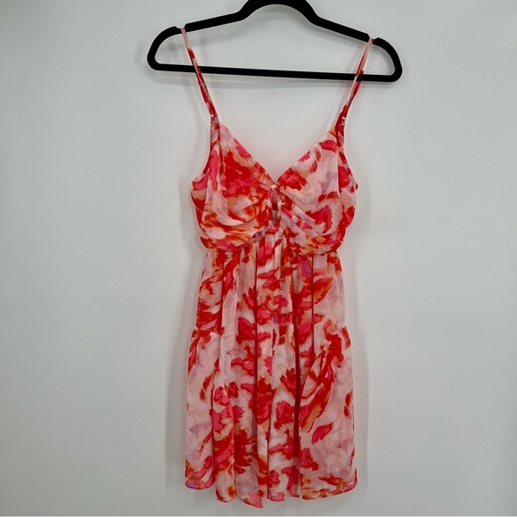 NWT Misa Los Angeles Indira Romper Maldive Marble Red White Floral Keyhole S - Picture 4 of 13